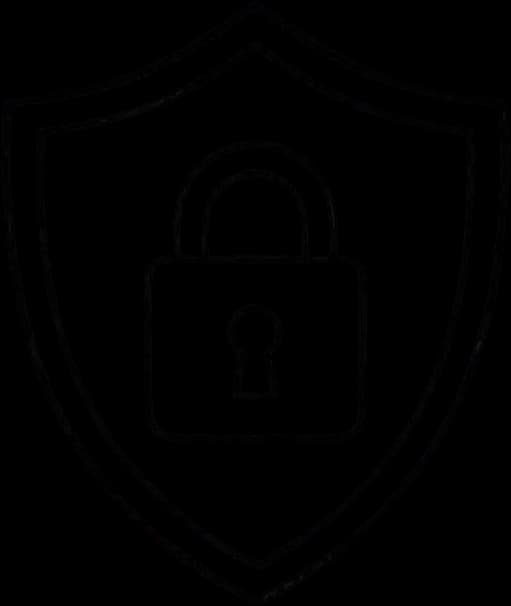 A lock protected by a shield